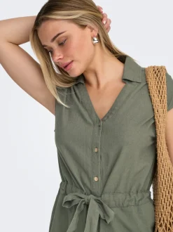 ONLGOA Leinen Playsuit
