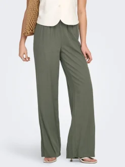 ONLGOA Gerade geschnitten Leinen Hose