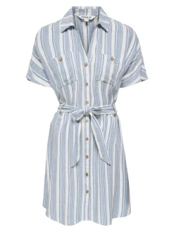 ONLGOA Leinen Kurzes Kleid