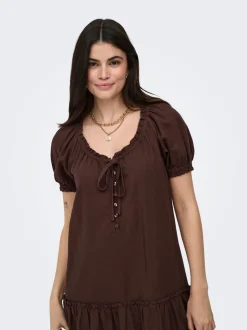 ONLGOA Leinen Kurzes Kleid