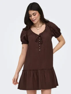 ONLGOA Leinen Kurzes Kleid