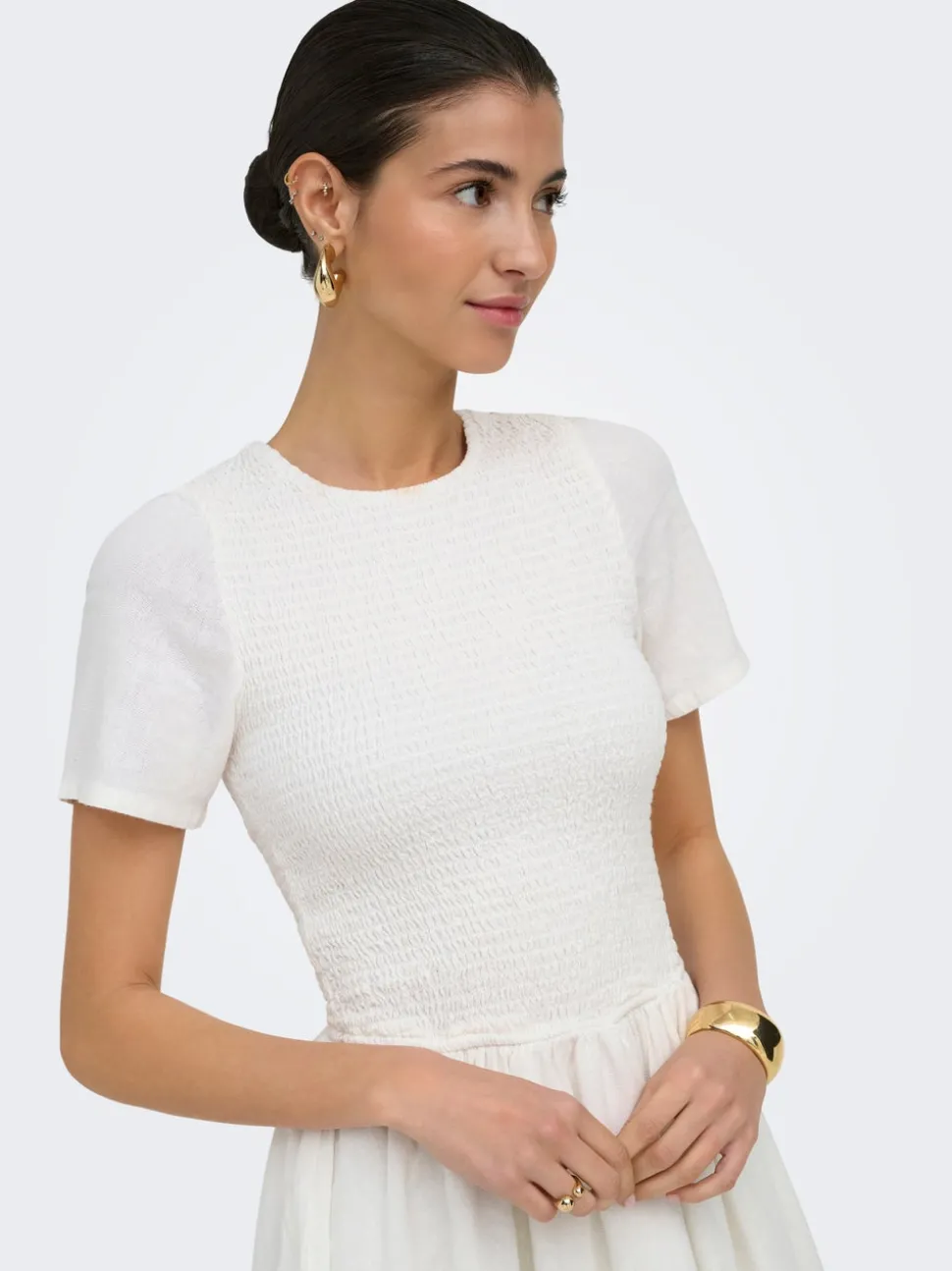 ONLGOA Leinen Kurzes Kleid