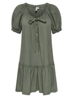 ONLGOA Leinen Kurzes Kleid