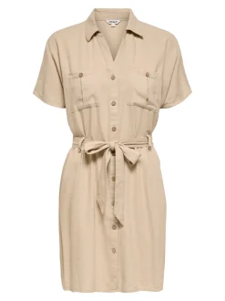 ONLGOA Leinen Kurzes Kleid