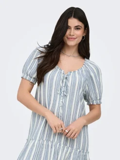 ONLGOA Leinen Kurzes Kleid