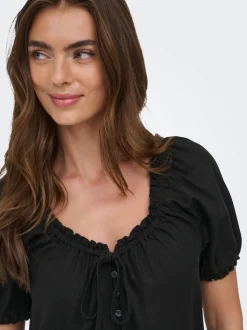 ONLGOA Leinen Kurzes Kleid