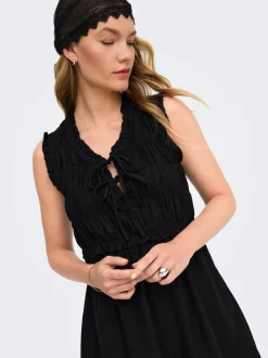 ONLGOA Leinen Kurzes Kleid
