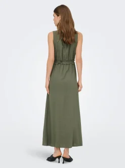 ONLGOA Leinen Langes Kleid