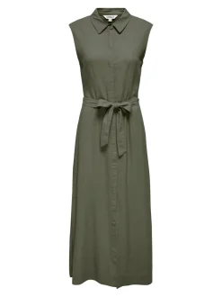 ONLGOA Leinen Langes Kleid