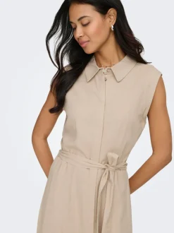 ONLGOA Leinen Langes Kleid
