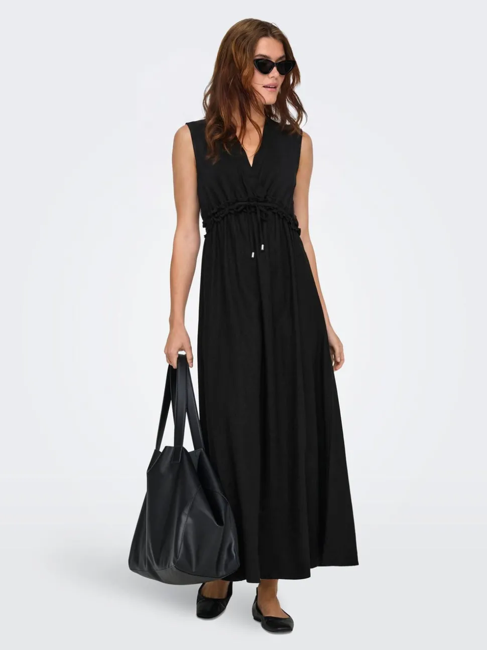 ONLGOA Leinen Langes Kleid