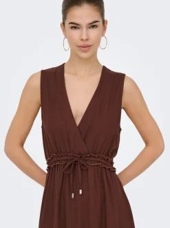 ONLGOA Leinen Langes Kleid