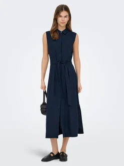ONLGOA Leinen Langes Kleid