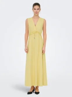 ONLGOA Leinen Langes Kleid