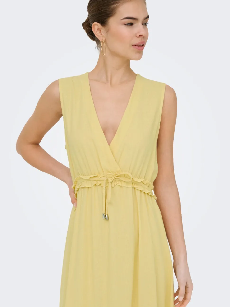 ONLGOA Leinen Langes Kleid