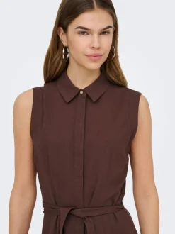 ONLGOA Leinen Langes Kleid
