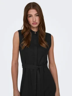 ONLGOA Leinen Langes Kleid