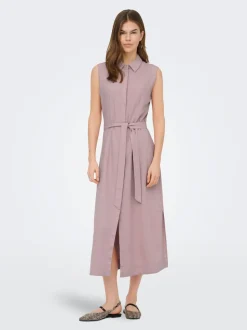 ONLGOA Leinen Langes Kleid