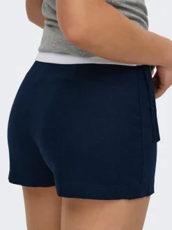 ONLGOA Leinen Rock mit Shorts Kurzer Rock