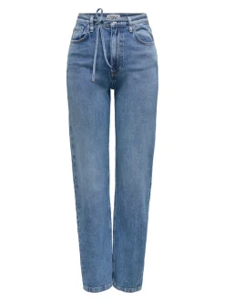 ONLGYPSY Hohe Taille Gerade geschnittener Slim Fit Jeans