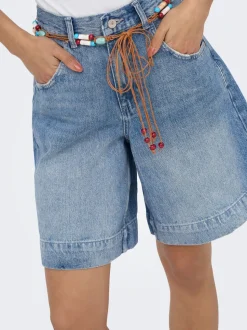 ONLHOLLIE Hohe Taille Normal geschnitten Jeans-Shorts