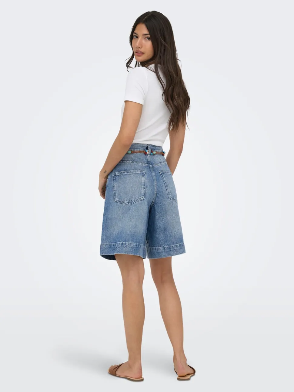 ONLHOLLIE Hohe Taille Normal geschnitten Jeans-Shorts