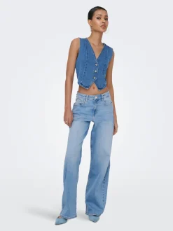 ONLHOPE Hohe Taille Weiter Beinschnitt Jeans