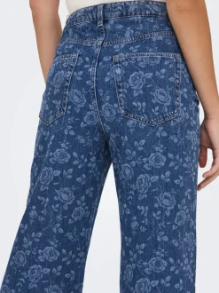 ONLHOPE Hohe Taille Weiter Beinschnitt Knöchellang Jeans