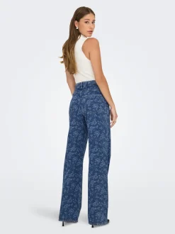 ONLHOPE Hohe Taille Weiter Beinschnitt Knöchellang Jeans