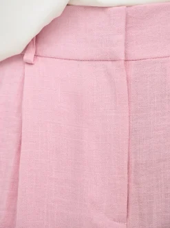 ONLITA Hohe Taille Normal geschnitten Leinen Bermuda Shorts