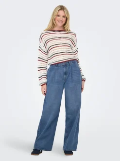 ONLIVY Mittlere Taille Weiter Beinschnitt Jeans