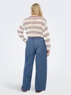 ONLIVY Mittlere Taille Weiter Beinschnitt Jeans