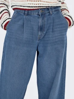 ONLIVY Mittlere Taille Weiter Beinschnitt Jeans
