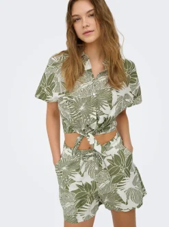 ONLJAKIRI Normal geschnitten Leinen Shorts