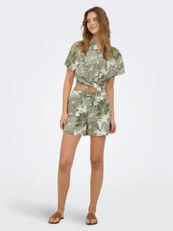 ONLJAKIRI Normal geschnitten Leinen Shorts