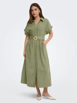ONLJAKIRI Leinen Langes Kleid