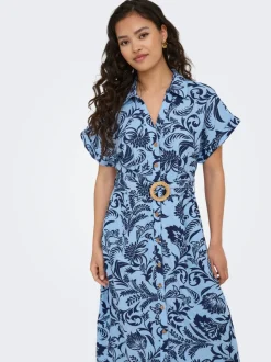 ONLJAKIRI Leinen Langes Kleid