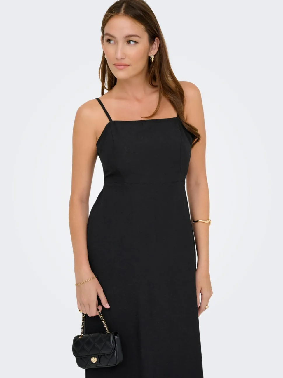 ONLJAKIRI Leinen Midikleid