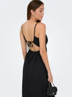 ONLJAKIRI Leinen Midikleid