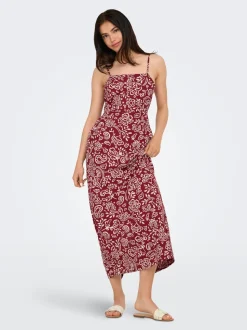 ONLJAKIRI Leinen Midikleid