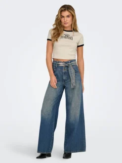 ONLJOELLE Hohe Taille Weiter Beinschnitt Jeans