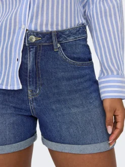 ONLJOSEPHINE Hohe Taille Normal geschnitten Jeans-Shorts