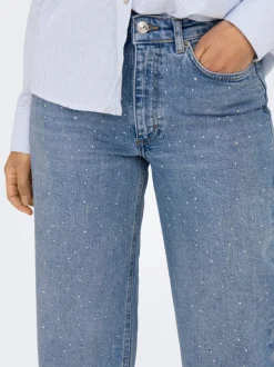 ONLJUICY Hohe Taille Weiter Beinschnitt Jeans