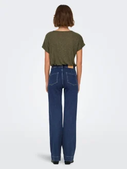 ONLJUICY Hohe Taille Weiter Beinschnitt Jeans