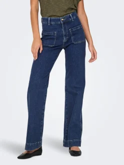 ONLJUICY Hohe Taille Weiter Beinschnitt Jeans