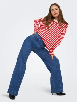 ONLJUICY Hohe Taille Weiter Beinschnitt Jeans