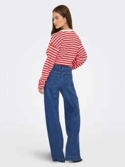 ONLJUICY Hohe Taille Weiter Beinschnitt Jeans
