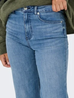 ONLJUICY-WAUW Hohe Taille Weiter Beinschnitt Jeans