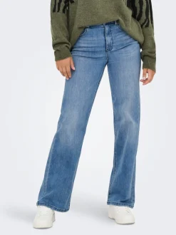 ONLJUICY-WAUW Hohe Taille Weiter Beinschnitt Jeans