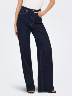ONLJUICY-WAUW Hohe Taille Weiter Beinschnitt Jeans